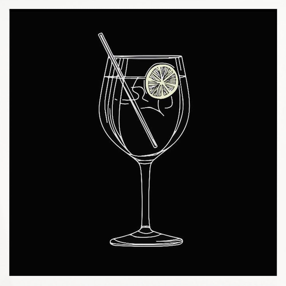 A Glass of Gin and Tonic - Poster / Art Print
