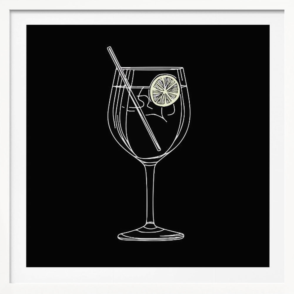 A Glass of Gin and Tonic - Poster / Art Print