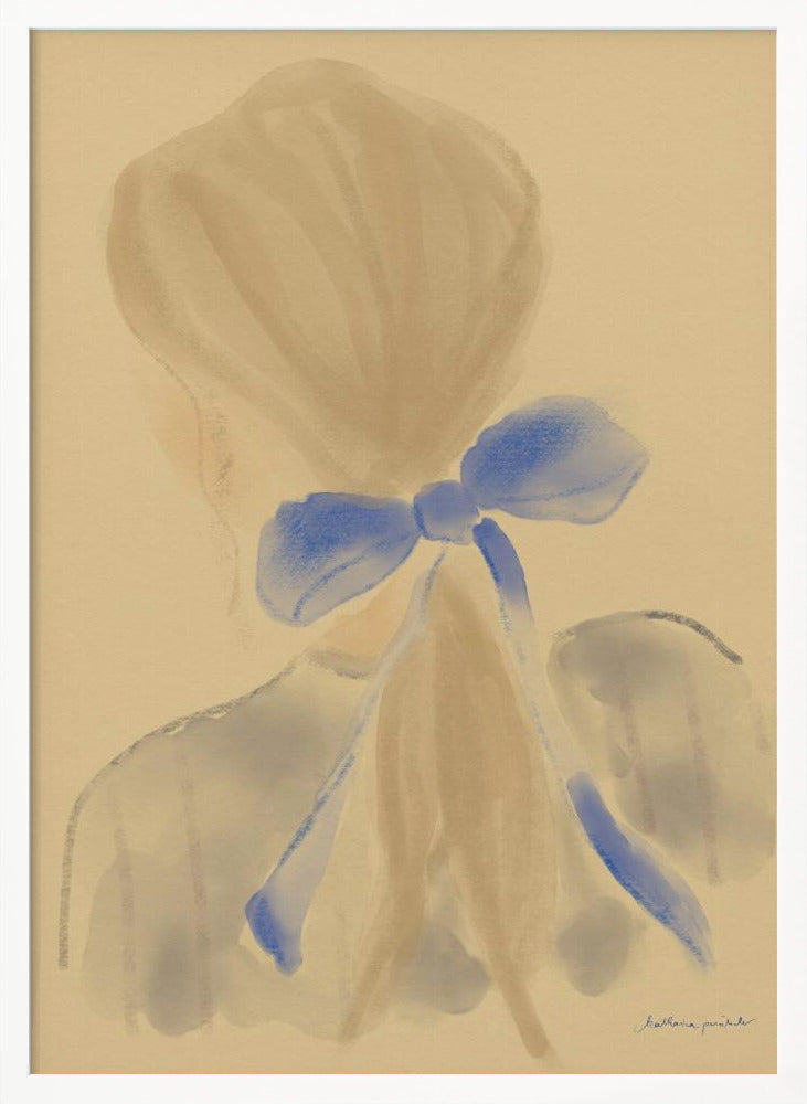 Blue Hair Ribbon - Poster / Art Print