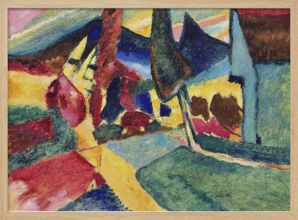 Landscape With Two Poplars (1912) - Poster / Art Print