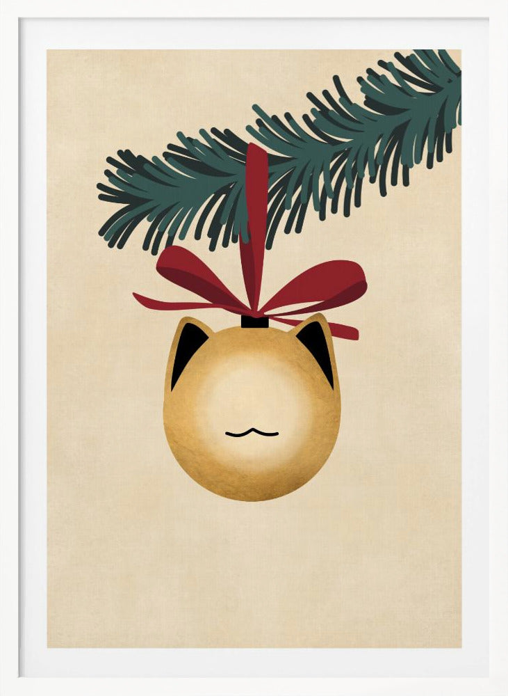Meowry bauble godl/tan - Poster / Art Print