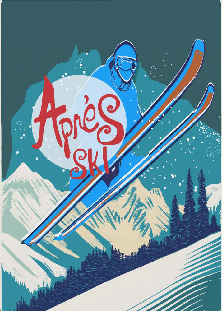 Winter Tourism: Vintage Ski Apres Ski Poster - Poster / Art Print