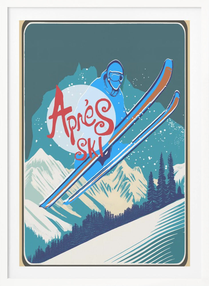 Winter Tourism: Vintage Ski Apres Ski Poster - Poster / Art Print