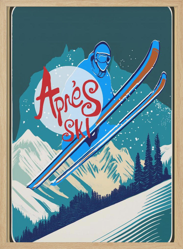 Winter Tourism: Vintage Ski Apres Ski Poster - Poster / Art Print