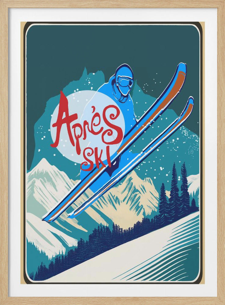 Winter Tourism: Vintage Ski Apres Ski Poster - Poster / Art Print