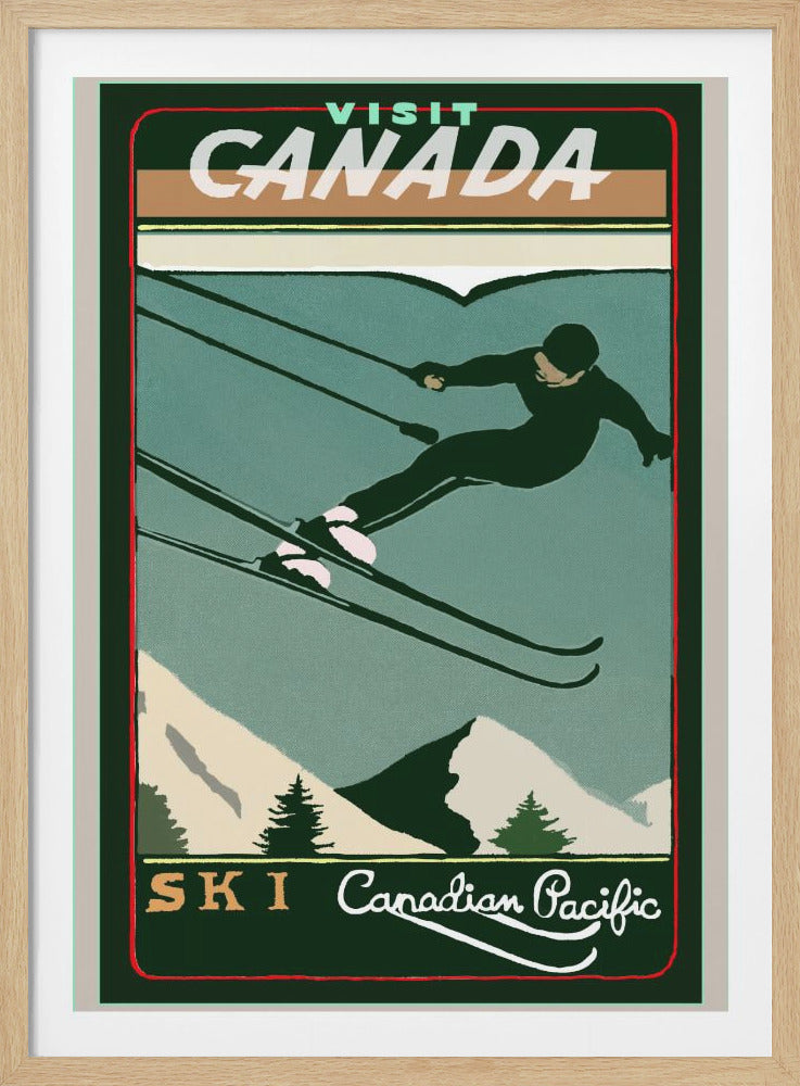 Winter Tourism: Vintage Ski Canada Poster - Poster / Art Print