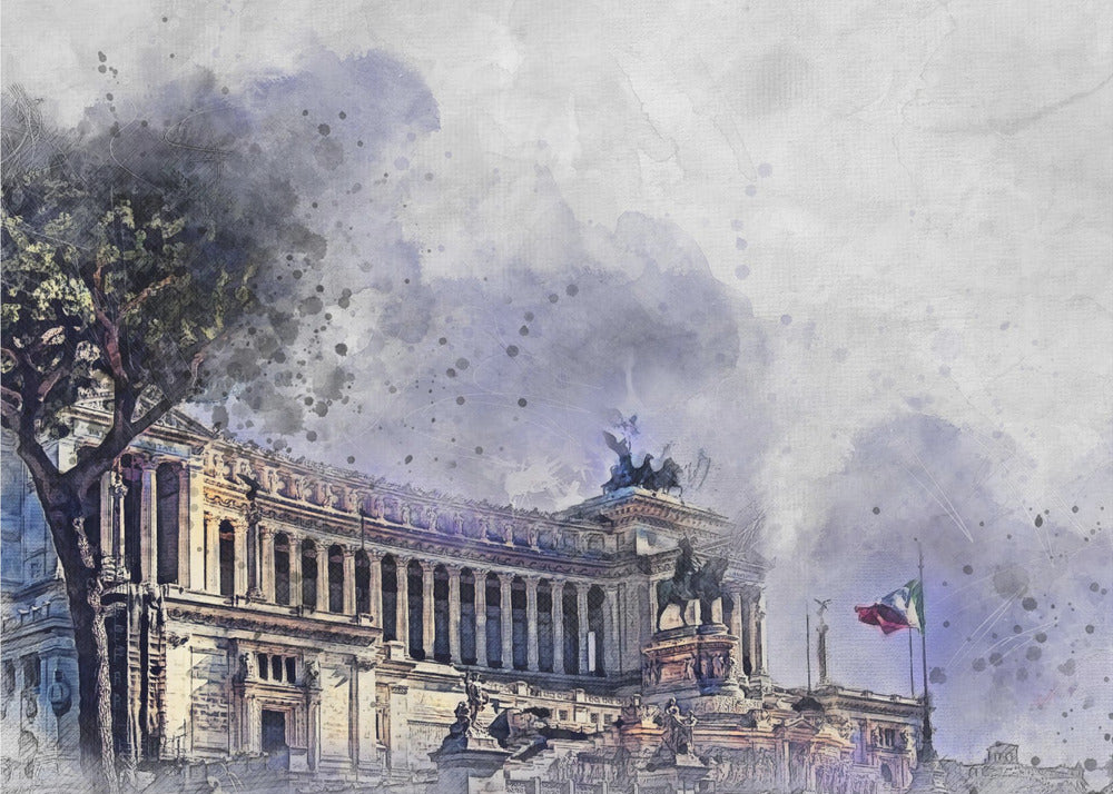 Rome Italy Watercolor Art (1) - Poster / Art Print