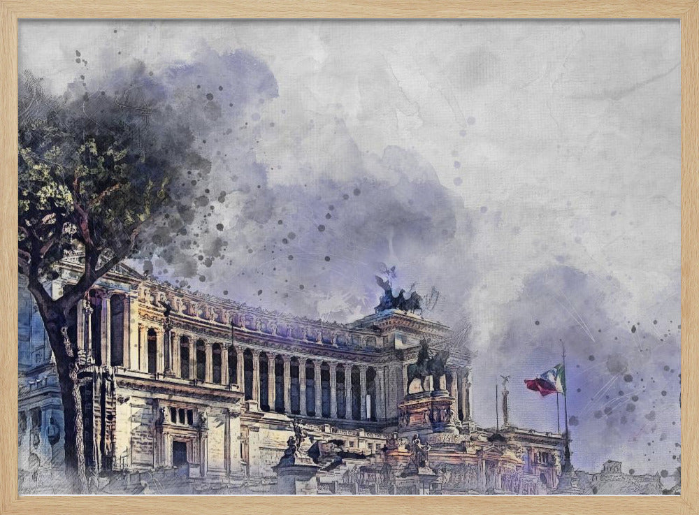 Rome Italy Watercolor Art (1) - Poster / Art Print