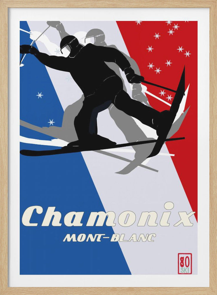 Winter Tourism: Vintage Mont Blanc Camonix - Poster / Art Print