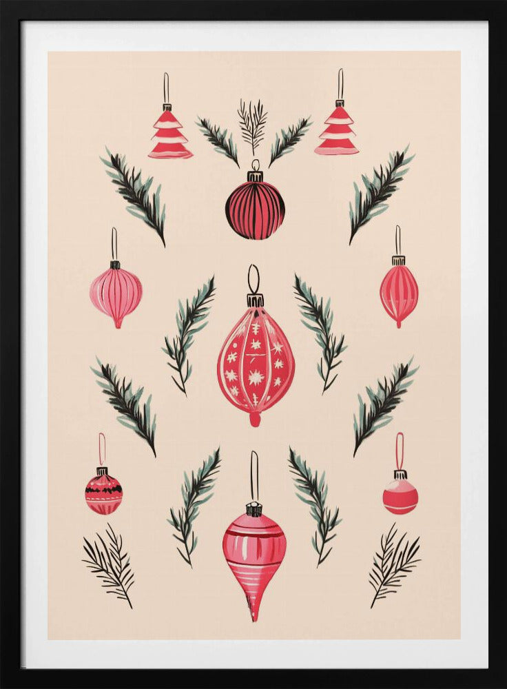 Pink Baubles - Poster / Art Print