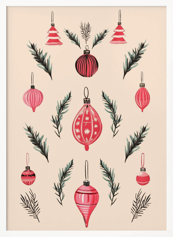 Pink Baubles - Poster / Art Print