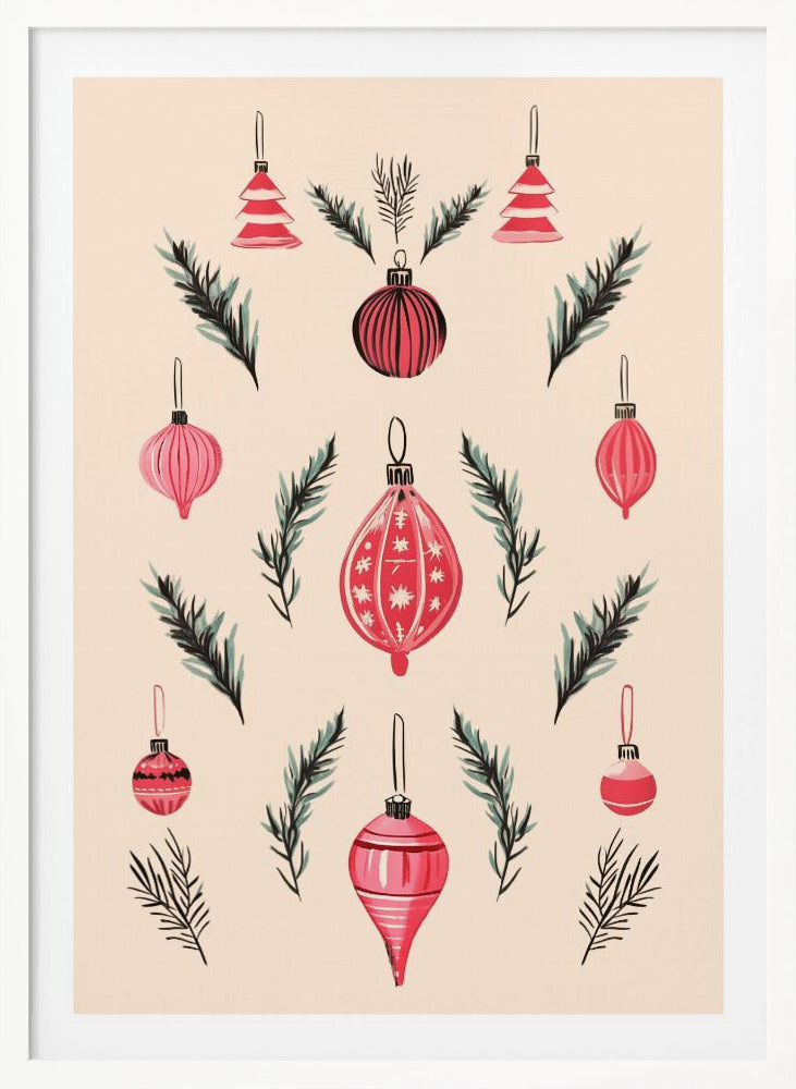 Pink Baubles - Poster / Art Print