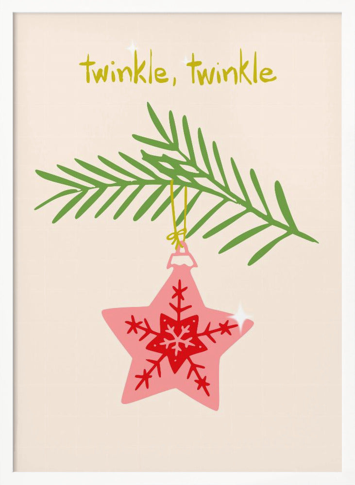 Cheerful twinkle Christmas star - Poster / Art Print