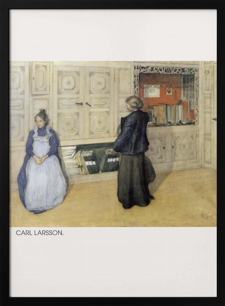 Carl Larsson, Mother and Daughter, 1903, Watercolor 1 - Poster / Art Print