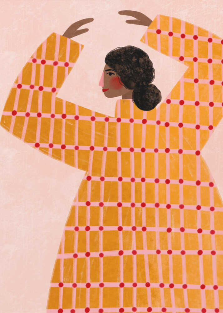 The Woman With the Checked Dress - Poster / Art Print