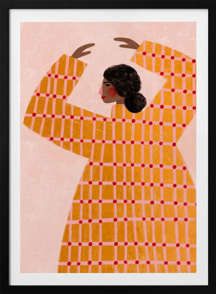 The Woman With the Checked Dress - Poster / Art Print