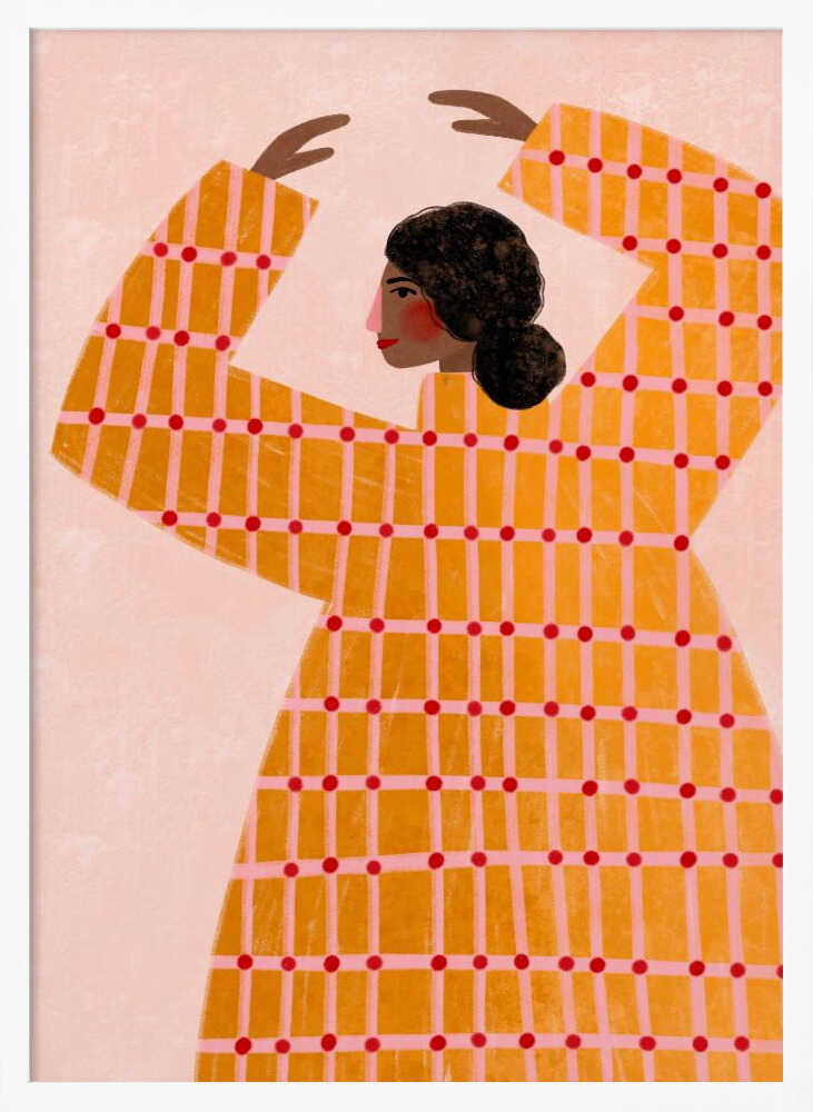 The Woman With the Checked Dress - Poster / Art Print