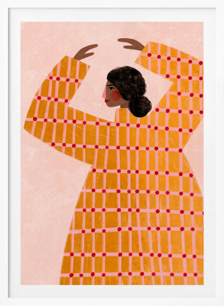 The Woman With the Checked Dress - Poster / Art Print