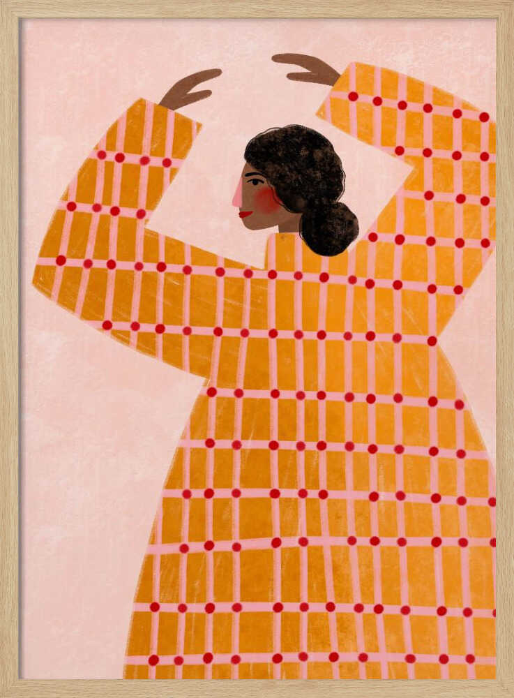 The Woman With the Checked Dress - Poster / Art Print