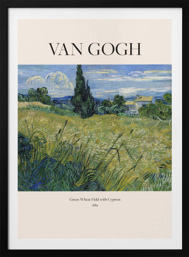 Green Wheat Field With Cypress (1889) Van Gogh - Poster / Art Print