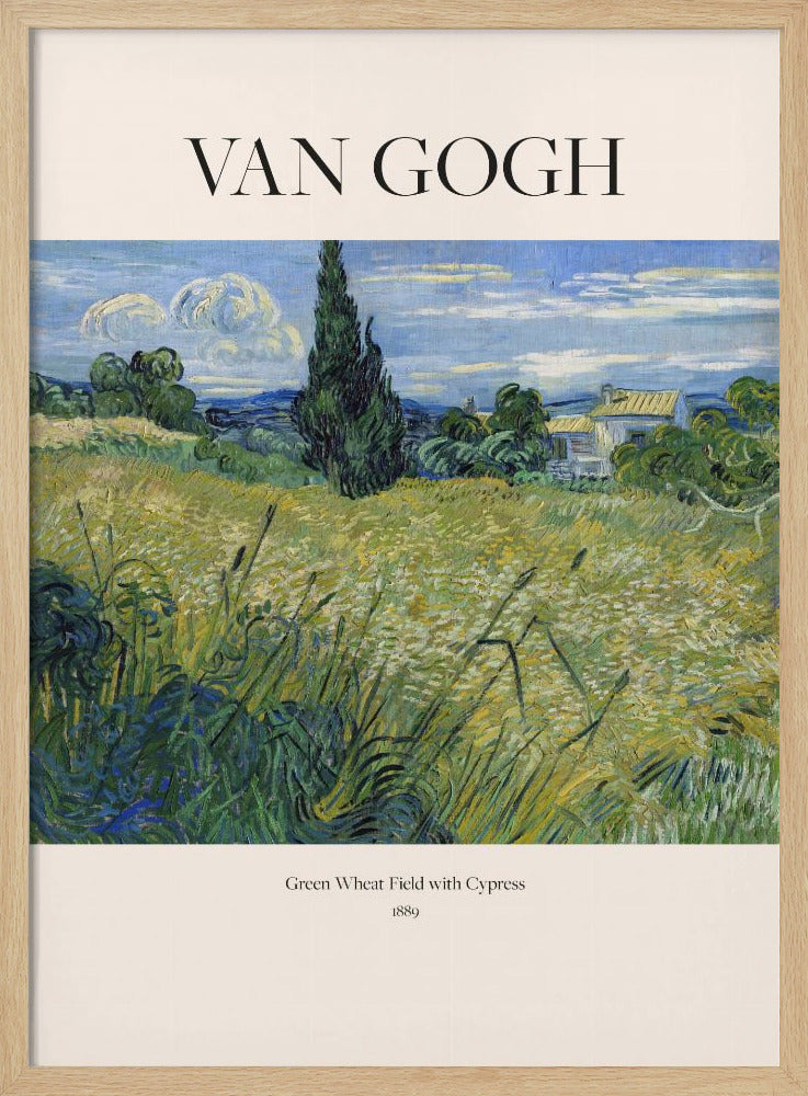 Green Wheat Field With Cypress (1889) Van Gogh - Poster / Art Print