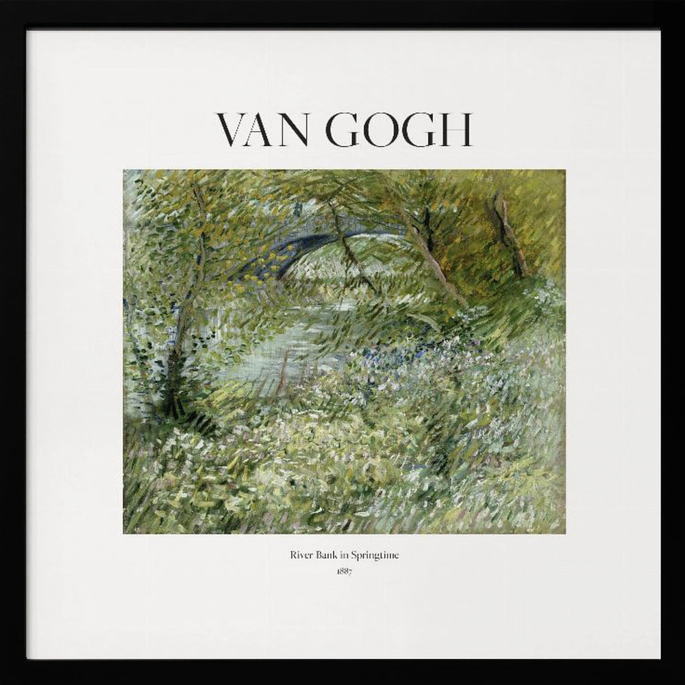River Bank In Springtime (1887) Square - Poster / Art Print
