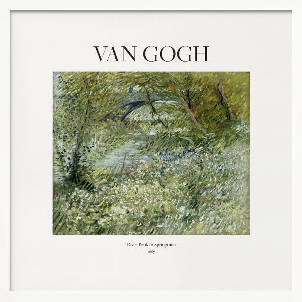 River Bank In Springtime (1887) Square - Poster / Art Print