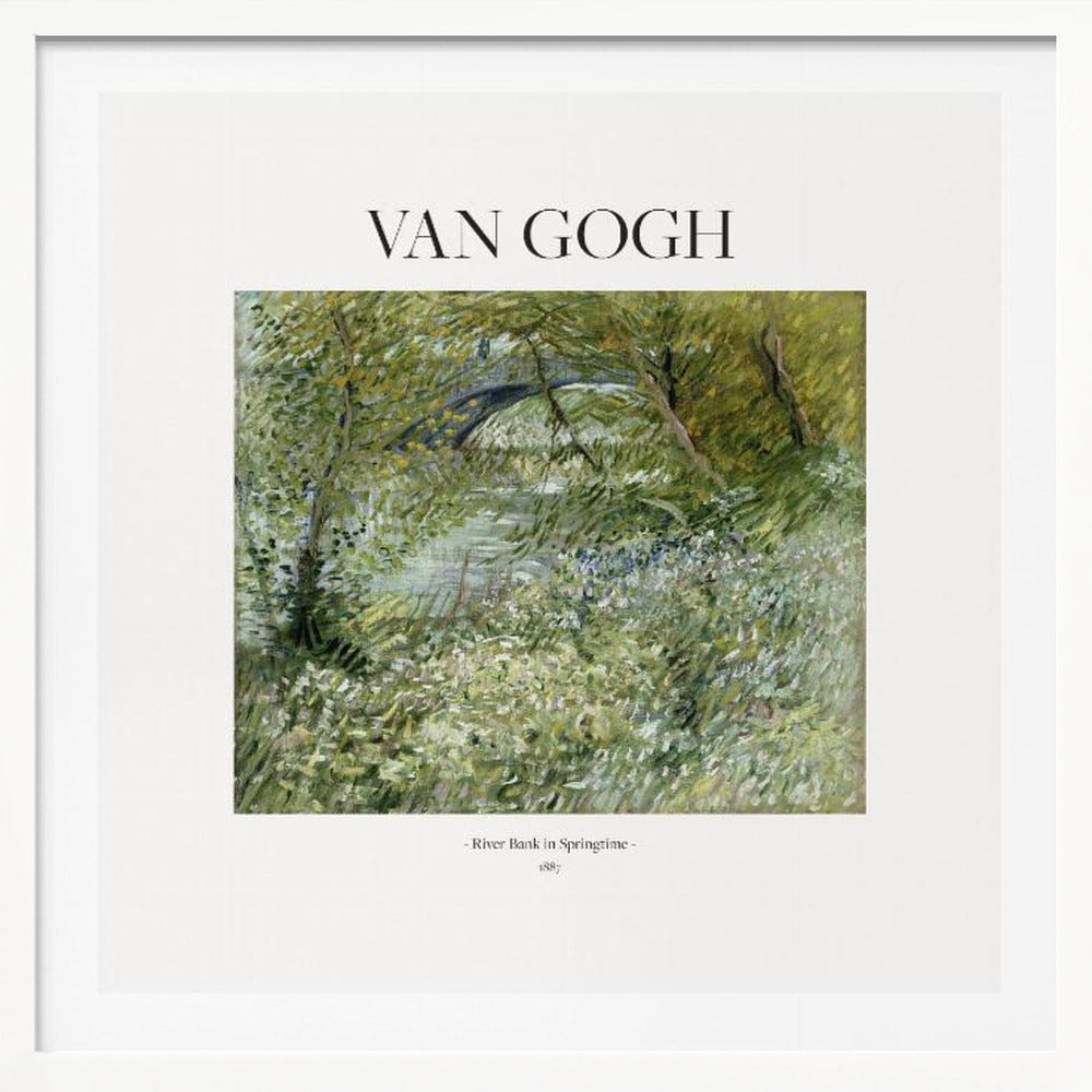 River Bank In Springtime (1887) Square - Poster / Art Print