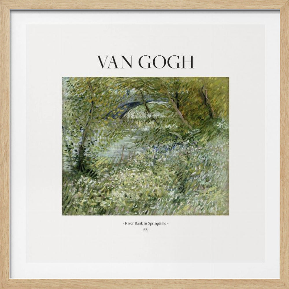 River Bank In Springtime (1887) Square - Poster / Art Print