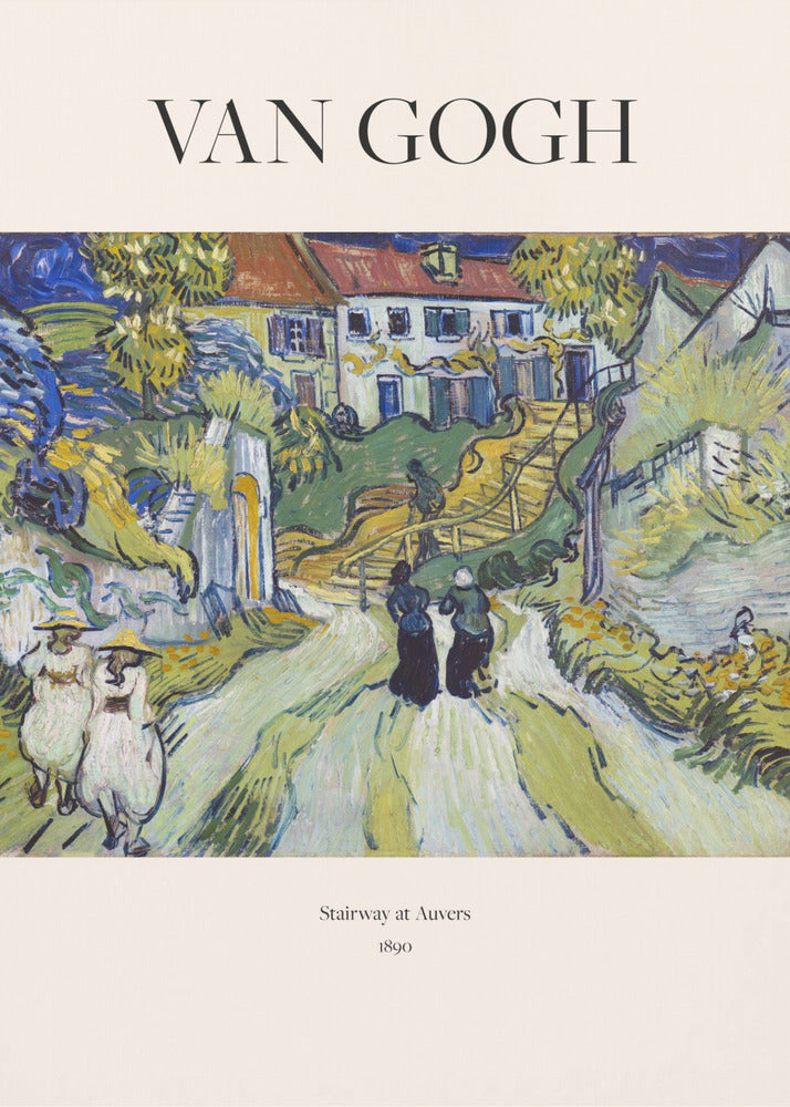 Stairway At Auvers (1890) Van Gogh - Poster / Art Print