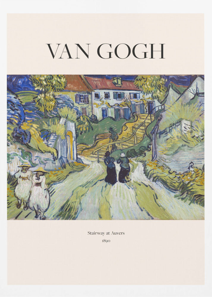 Stairway At Auvers (1890) Van Gogh - Poster / Art Print