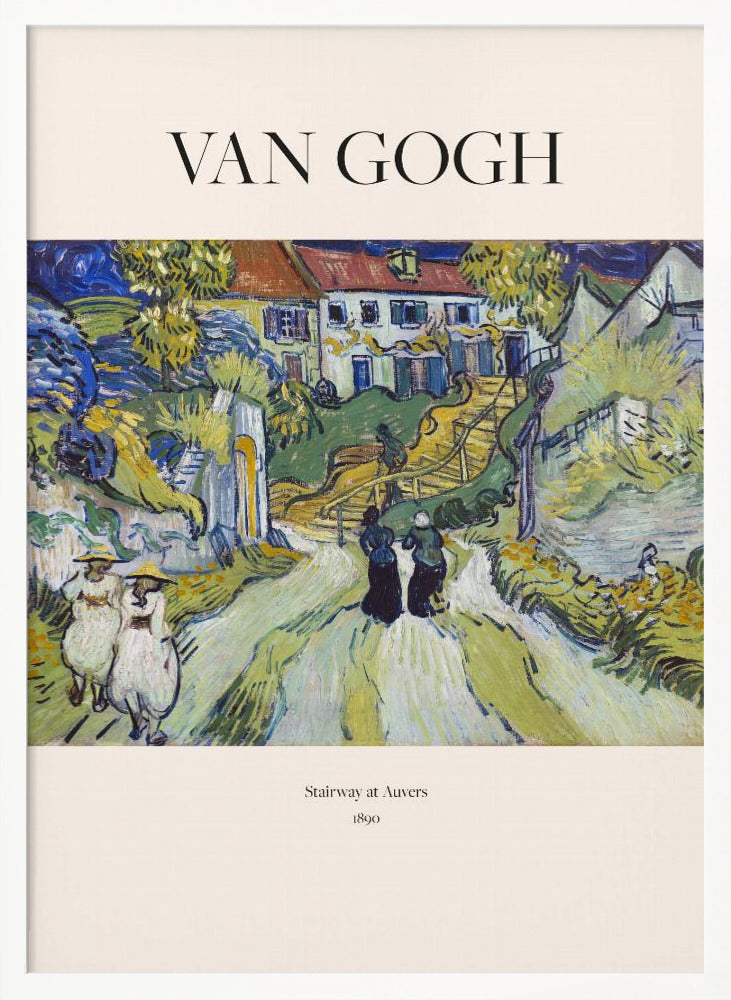 Stairway At Auvers (1890) Van Gogh - Poster / Art Print
