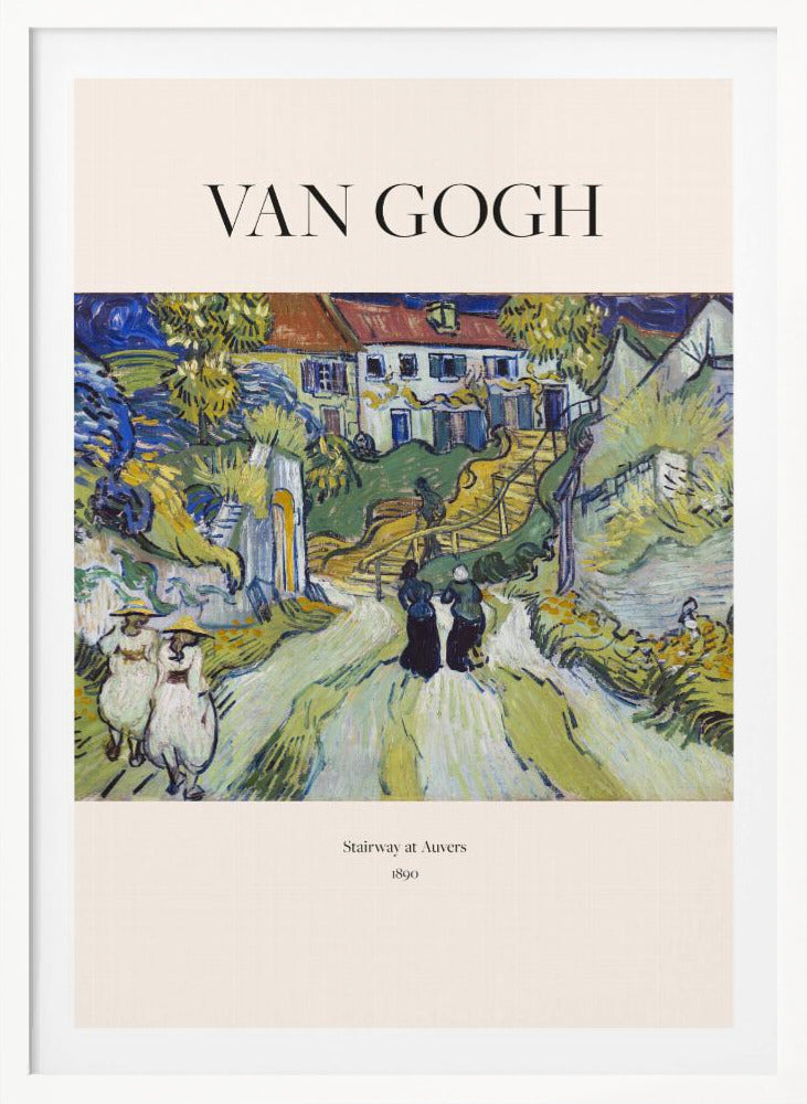Stairway At Auvers (1890) Van Gogh - Poster / Art Print