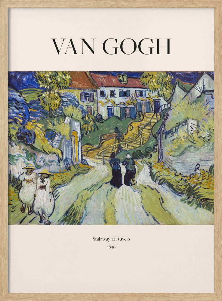 Stairway At Auvers (1890) Van Gogh - Poster / Art Print