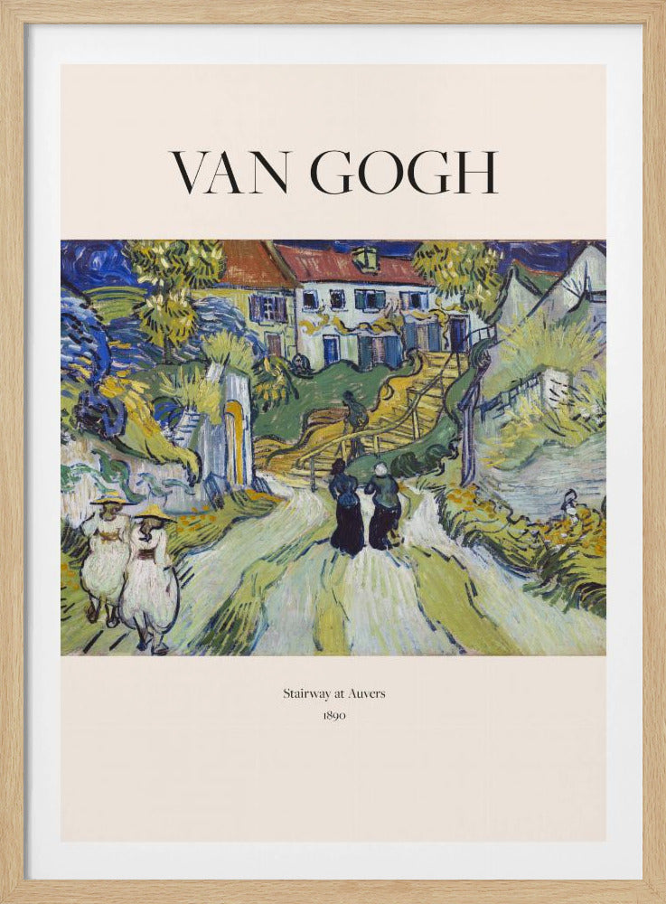 Stairway At Auvers (1890) Van Gogh - Poster / Art Print