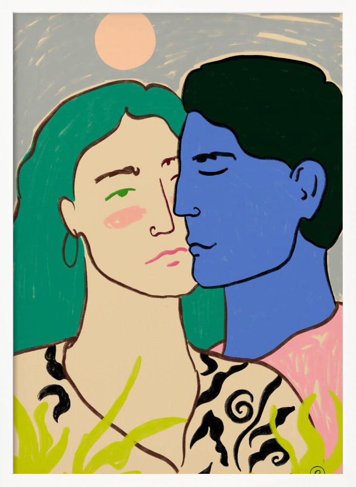 Lovers Under the Moon - Poster / Art Print