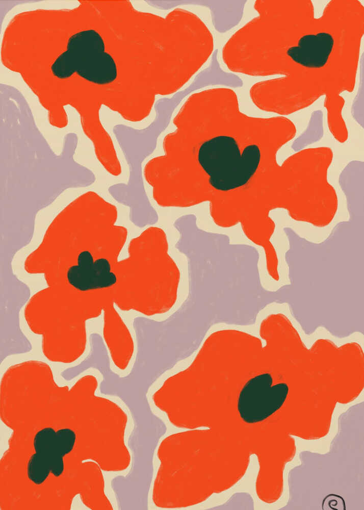 Vibrant Poppy Flowers - Poster / Art Print