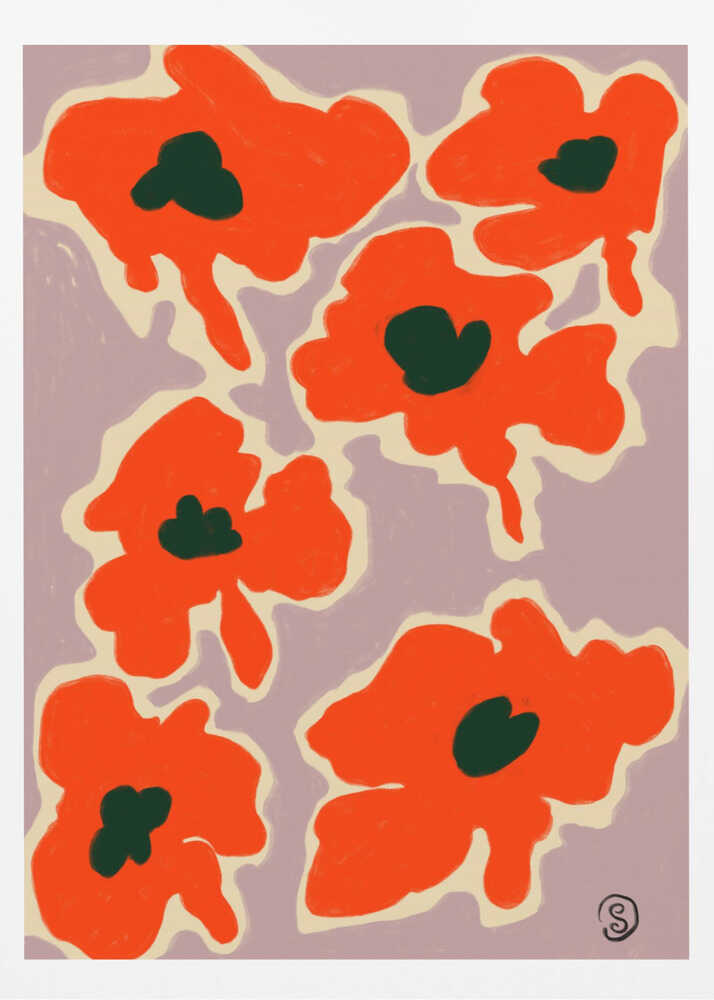 Vibrant Poppy Flowers - Poster / Art Print