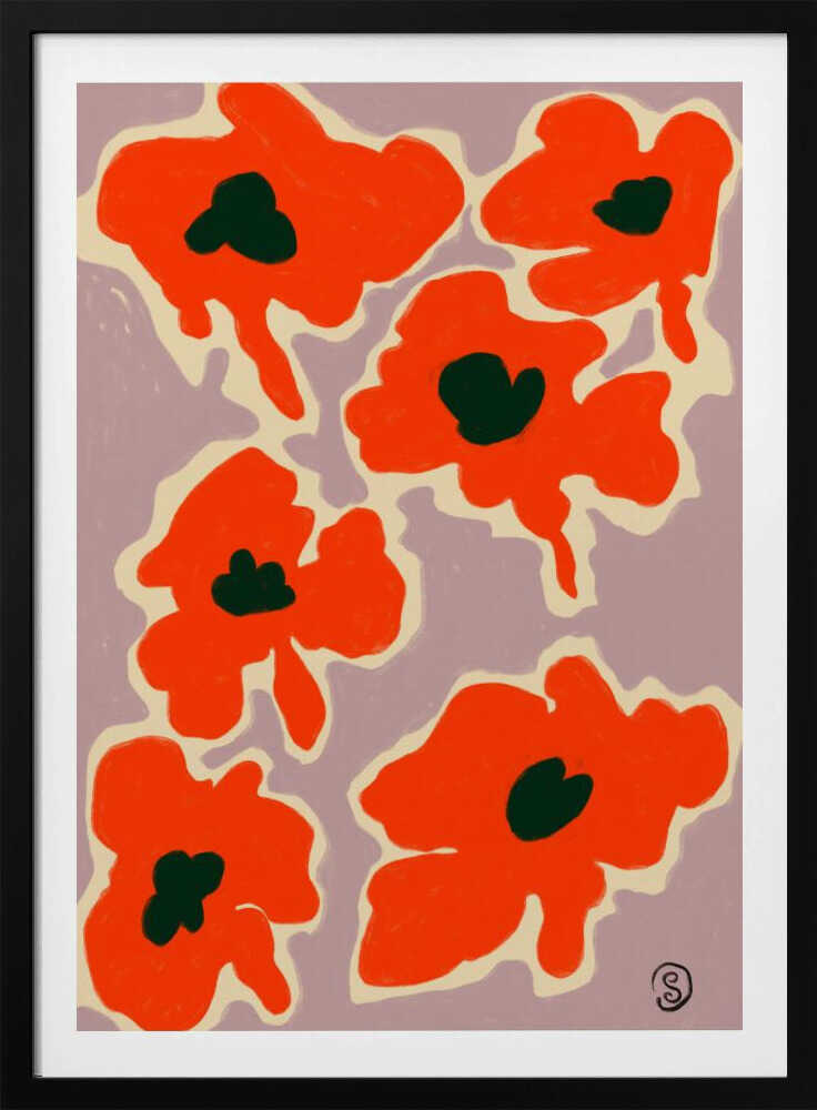 Vibrant Poppy Flowers - Poster / Art Print