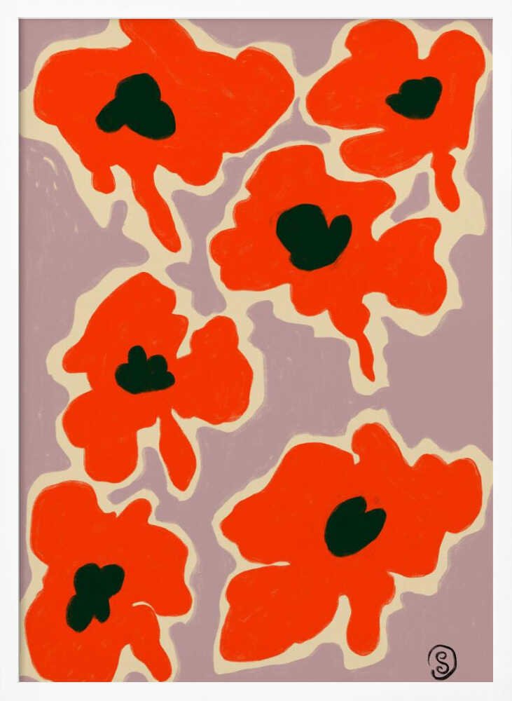Vibrant Poppy Flowers - Poster / Art Print