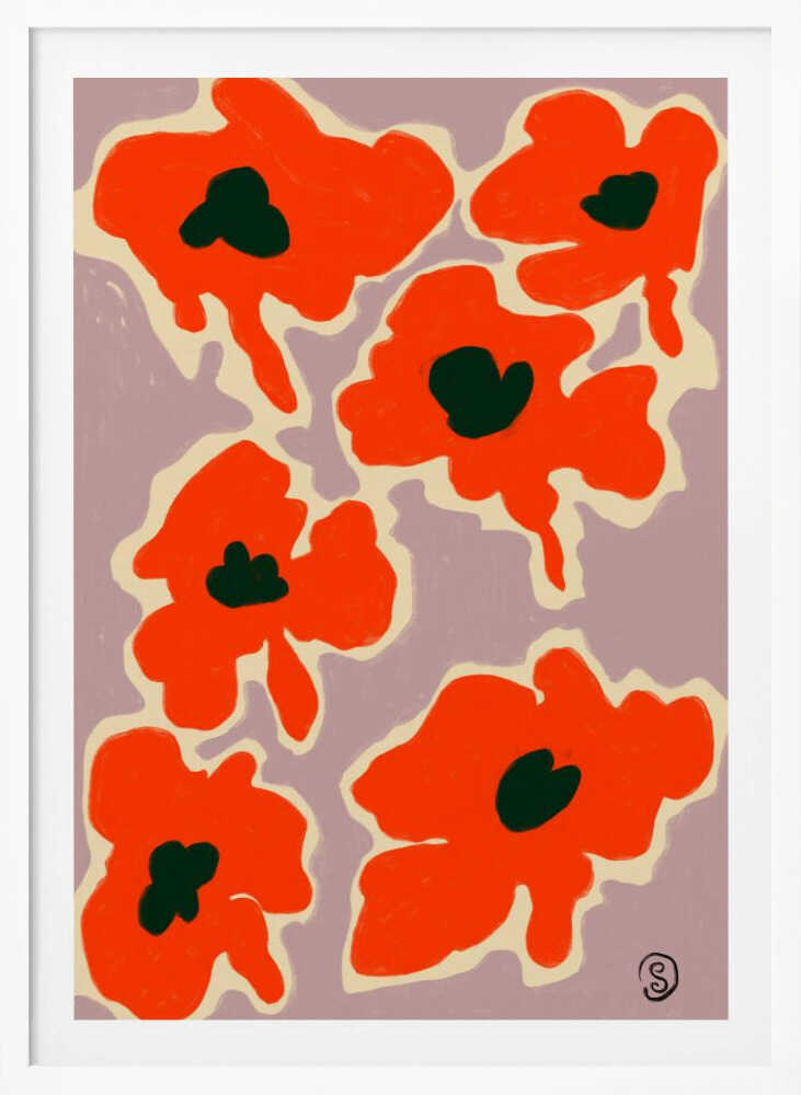 Vibrant Poppy Flowers - Poster / Art Print