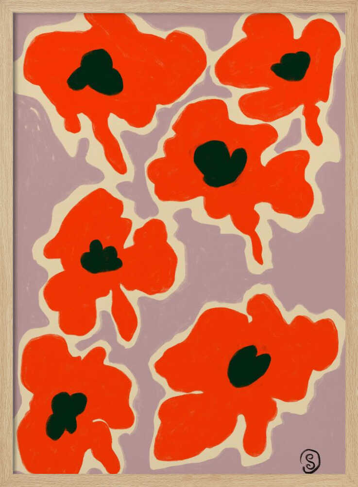 Vibrant Poppy Flowers - Poster / Art Print