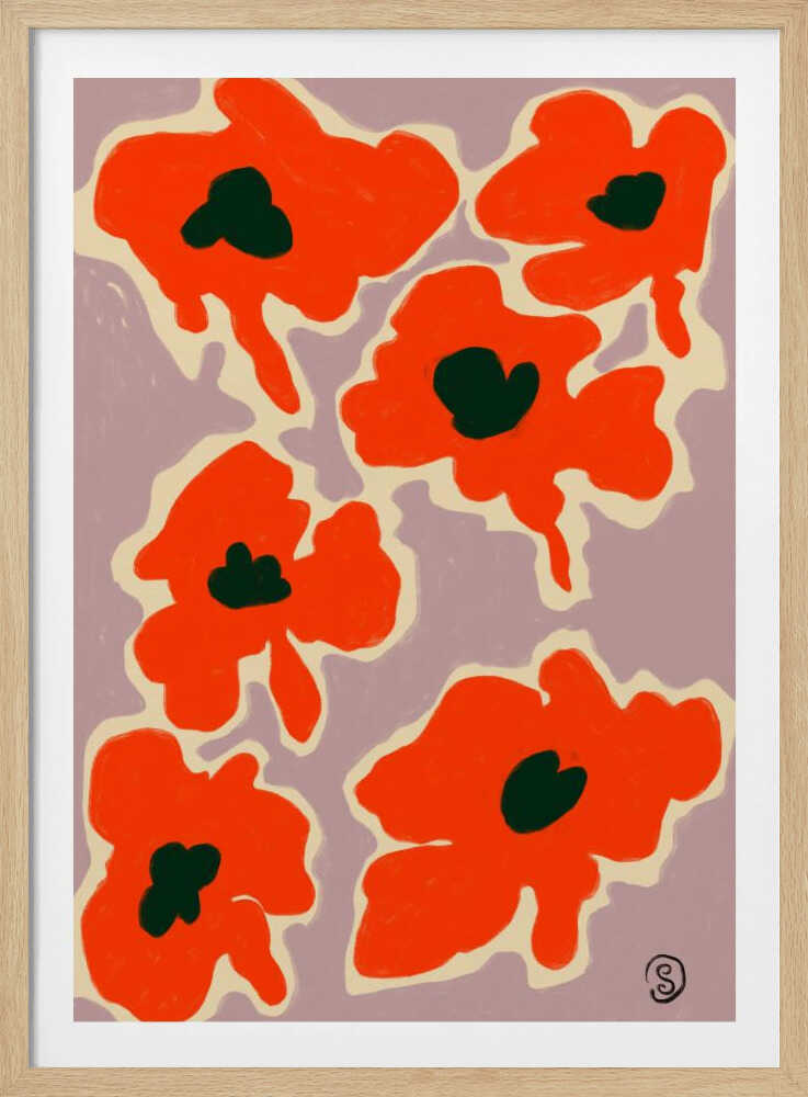 Vibrant Poppy Flowers - Poster / Art Print