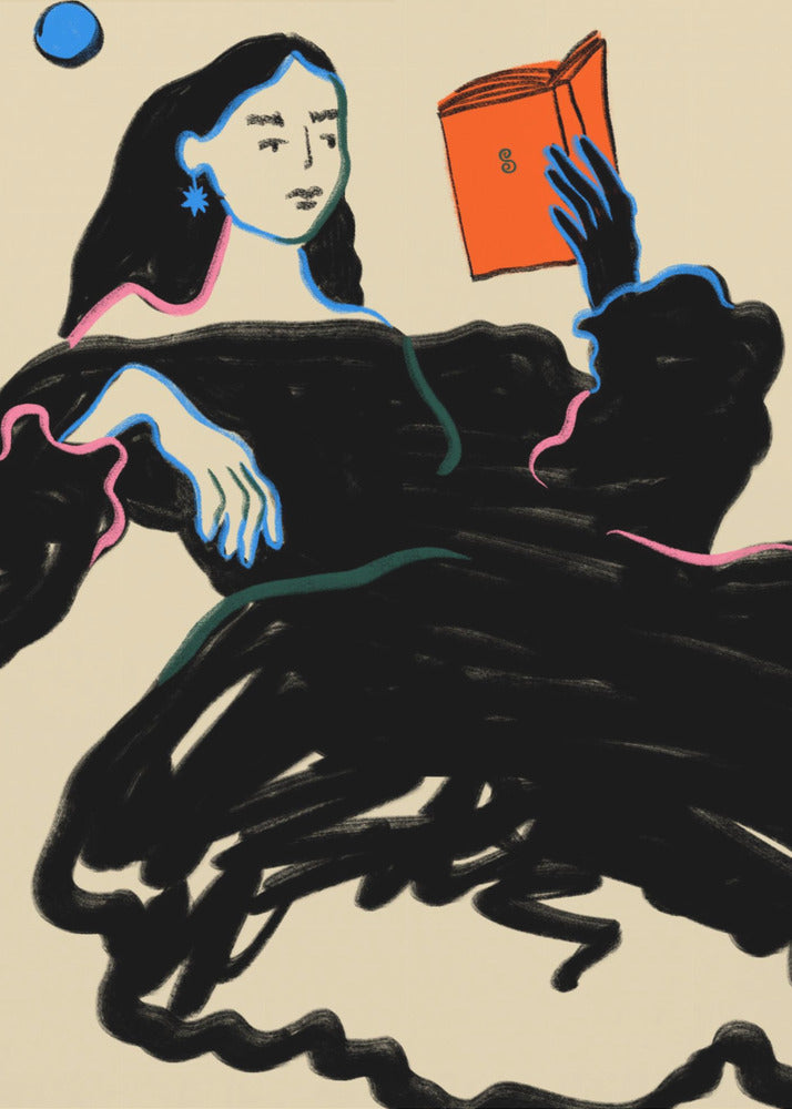 Midnight Reading - Poster / Art Print