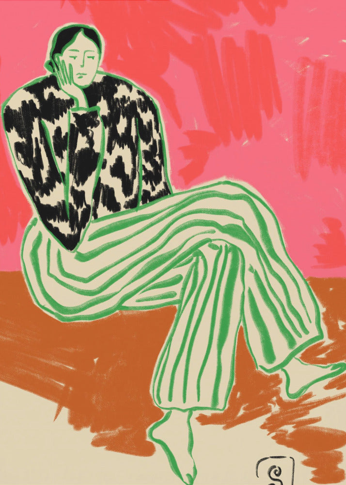 Calm Woman Portrait - Poster / Art Print