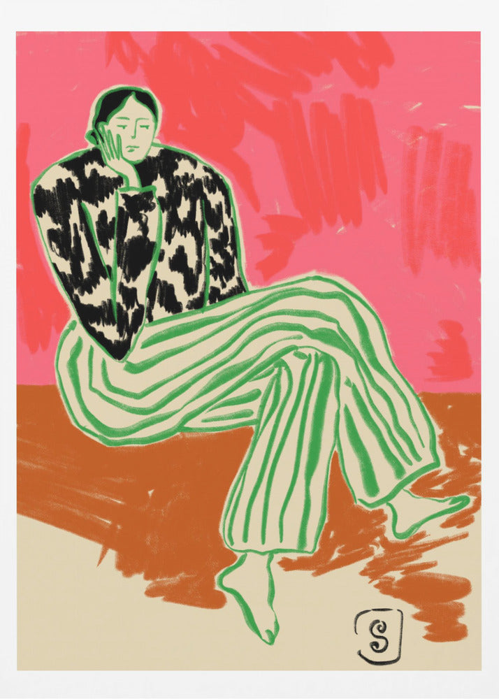 Calm Woman Portrait - Poster / Art Print