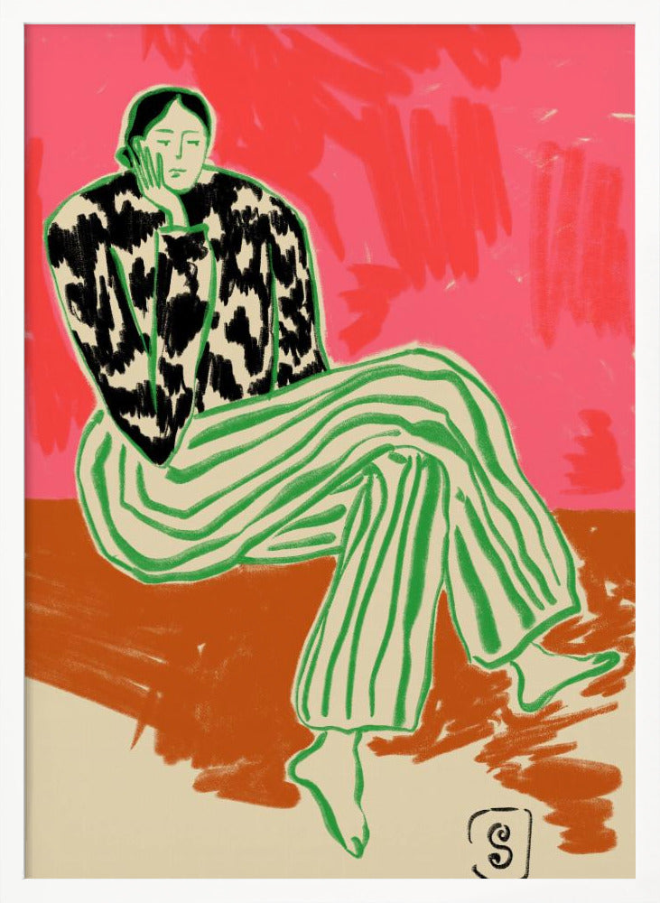 Calm Woman Portrait - Poster / Art Print