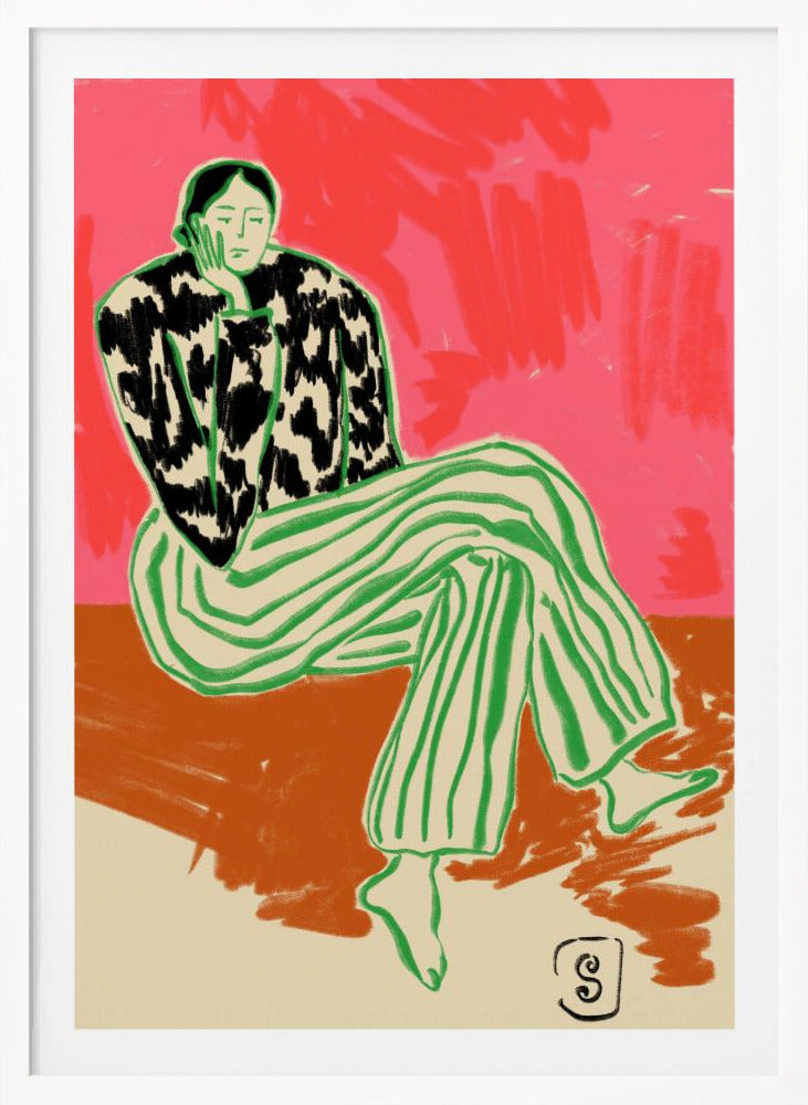 Calm Woman Portrait - Poster / Art Print