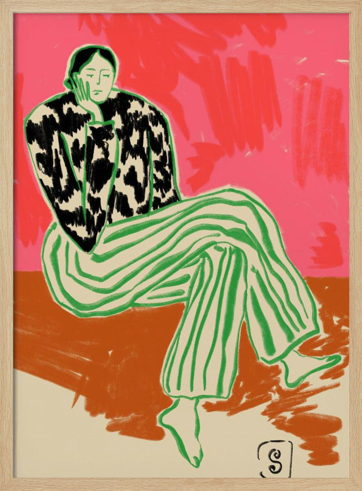 Calm Woman Portrait - Poster / Art Print