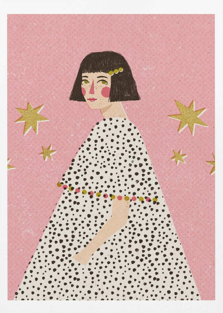 Polka Dots Girl - Poster / Art Print